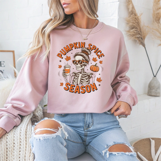 Pumpkin Spice Season Halloween Crewneck Sweatshirt - Samberule