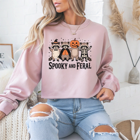 Spooky and Feral Halloween Crewneck Sweatshirt - Samberule