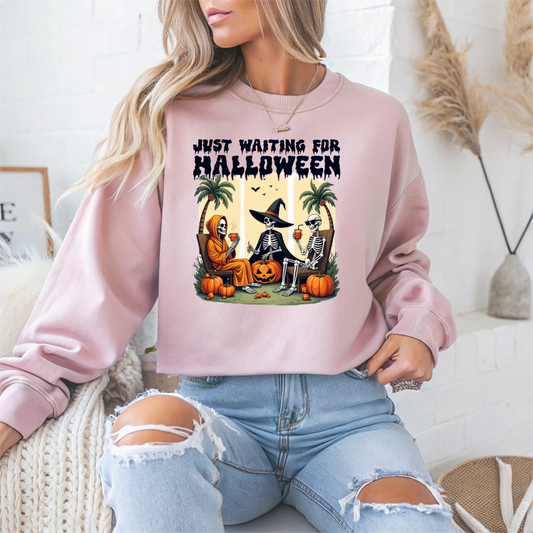 Just Waiting for Halloween Crewneck Sweatshirt - Samberule