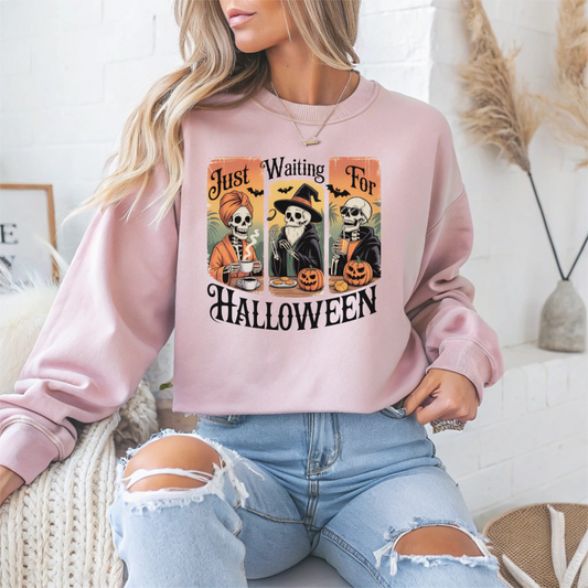 Just Waiting for Halloween Crewneck Sweatshirt - Samberule