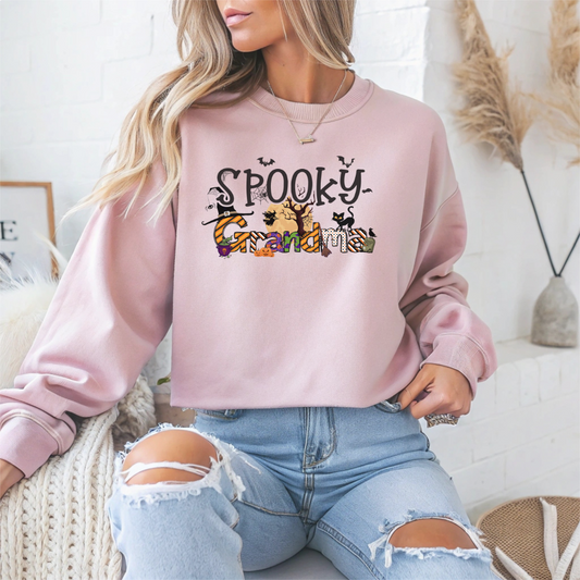 Spooky Grandma Halloween Crewneck Sweatshirt - Samberule