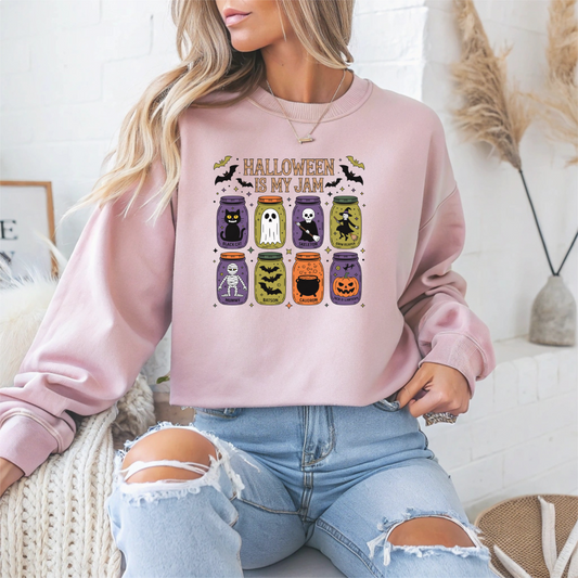 Halloween Is My Jam Halloween Crewneck Sweatshirt - Samberule