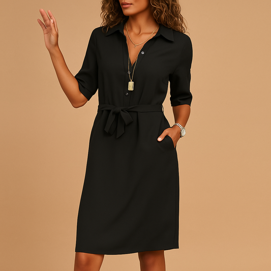 Chloe | Women’s Spring Belted Shirt Dress