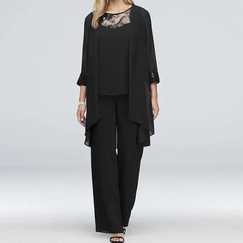 Chloe | Women’s Spring Three Piece Pant Set - Samberule