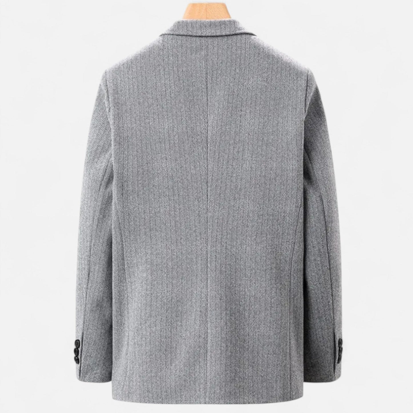 Men's Elegant Wool Blend Jacket with Business Lapel