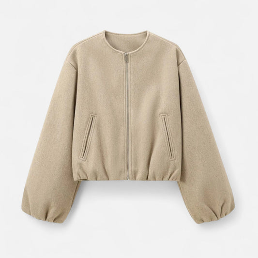 Women’s Retro Round-Neck Autumn/Winter Jacket - Samberule