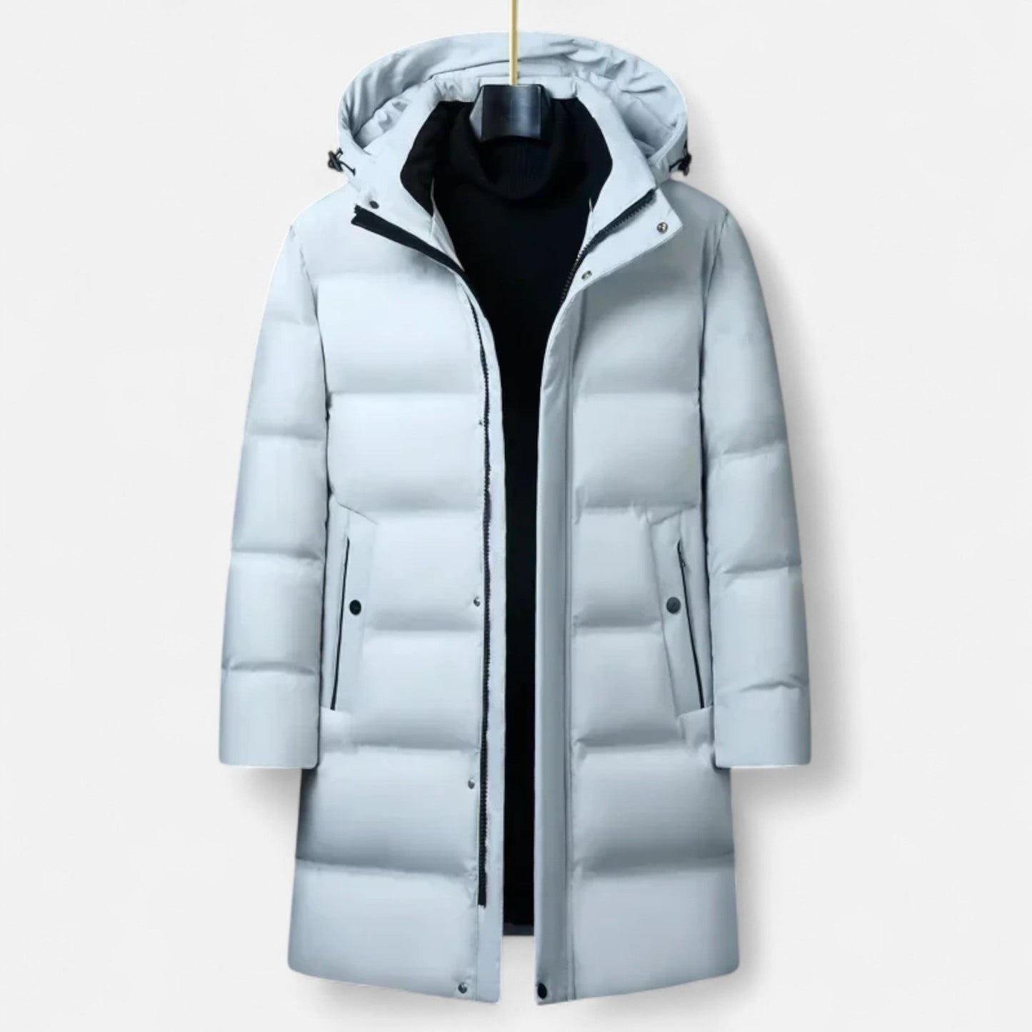 Men's Luxury Hooded Down Parka – Insulated Winter Elegance