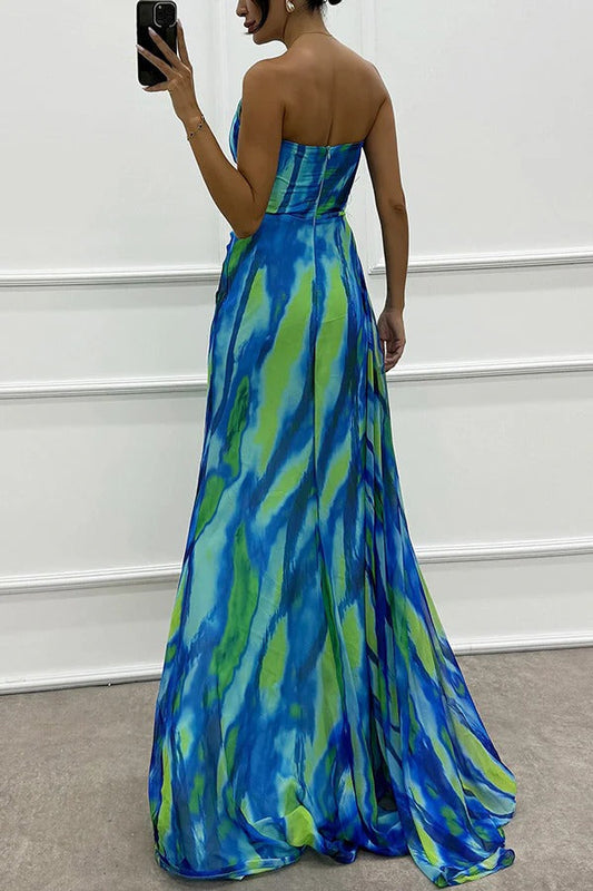 Audrey | Women’s One Shoulder Slit Maxi Dress