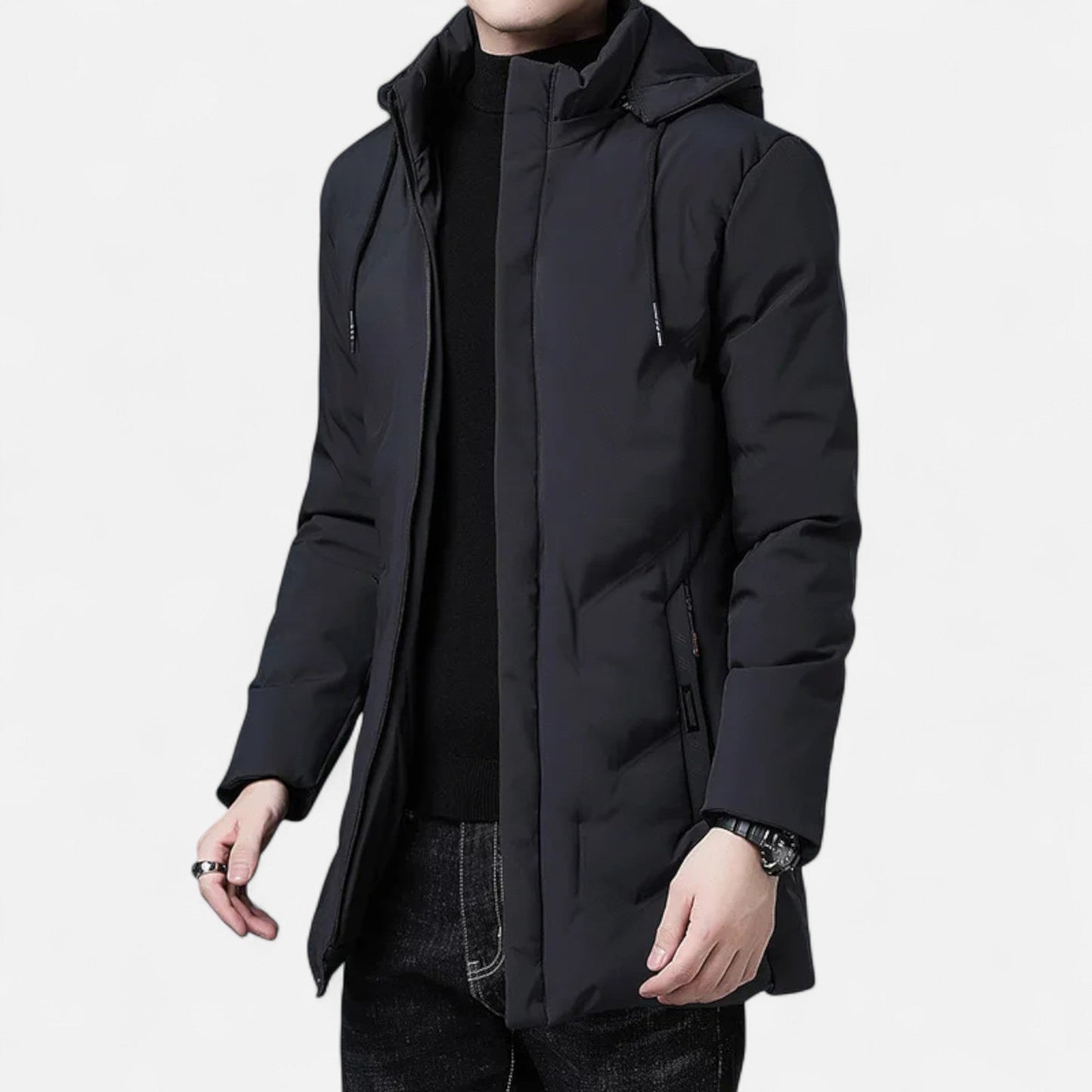 Men's Classic Hooded Cotton-Blend Parka