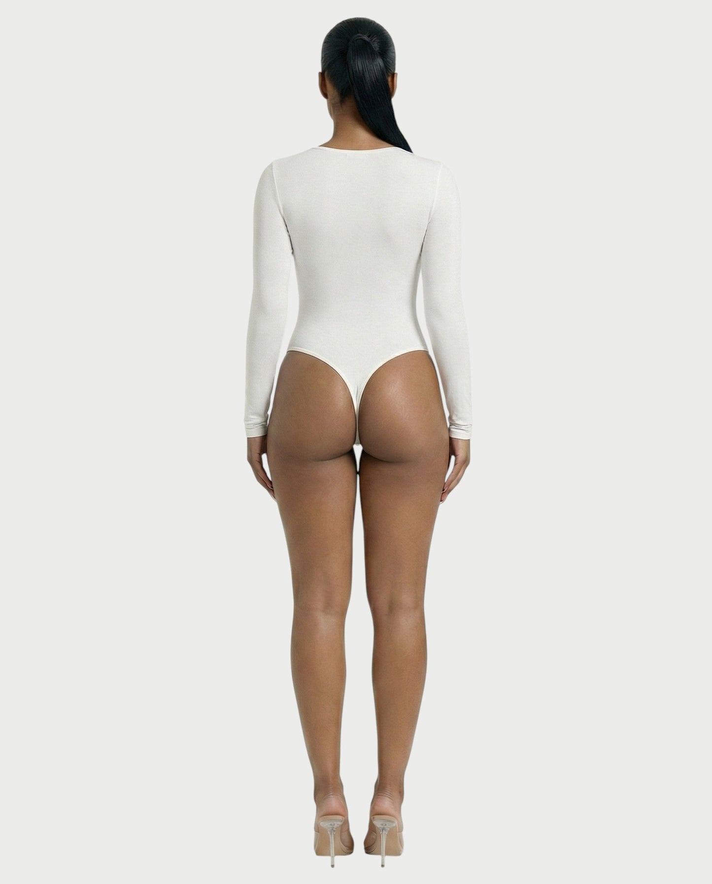 V-Neck Long Sleeve Bodysuit - Samberule