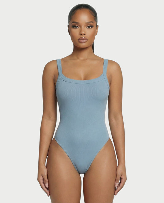Ribbed High-Cut Tank Bodysuit - Samberule