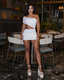 ANGELINA Asymmetric Strapless Mini Dress