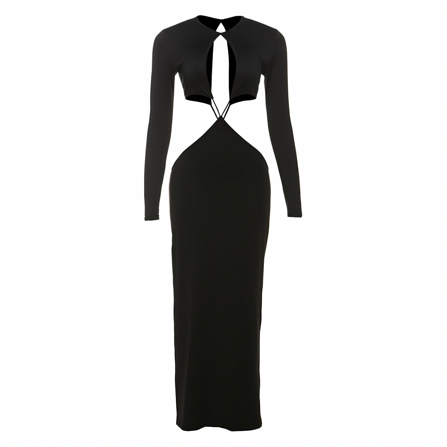 PARKER Long Sleeve Cut-out Maxi Dress