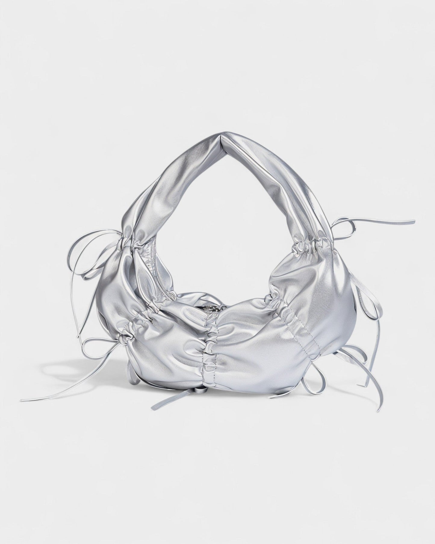 YONA Ruched Bow Shoulder Bag