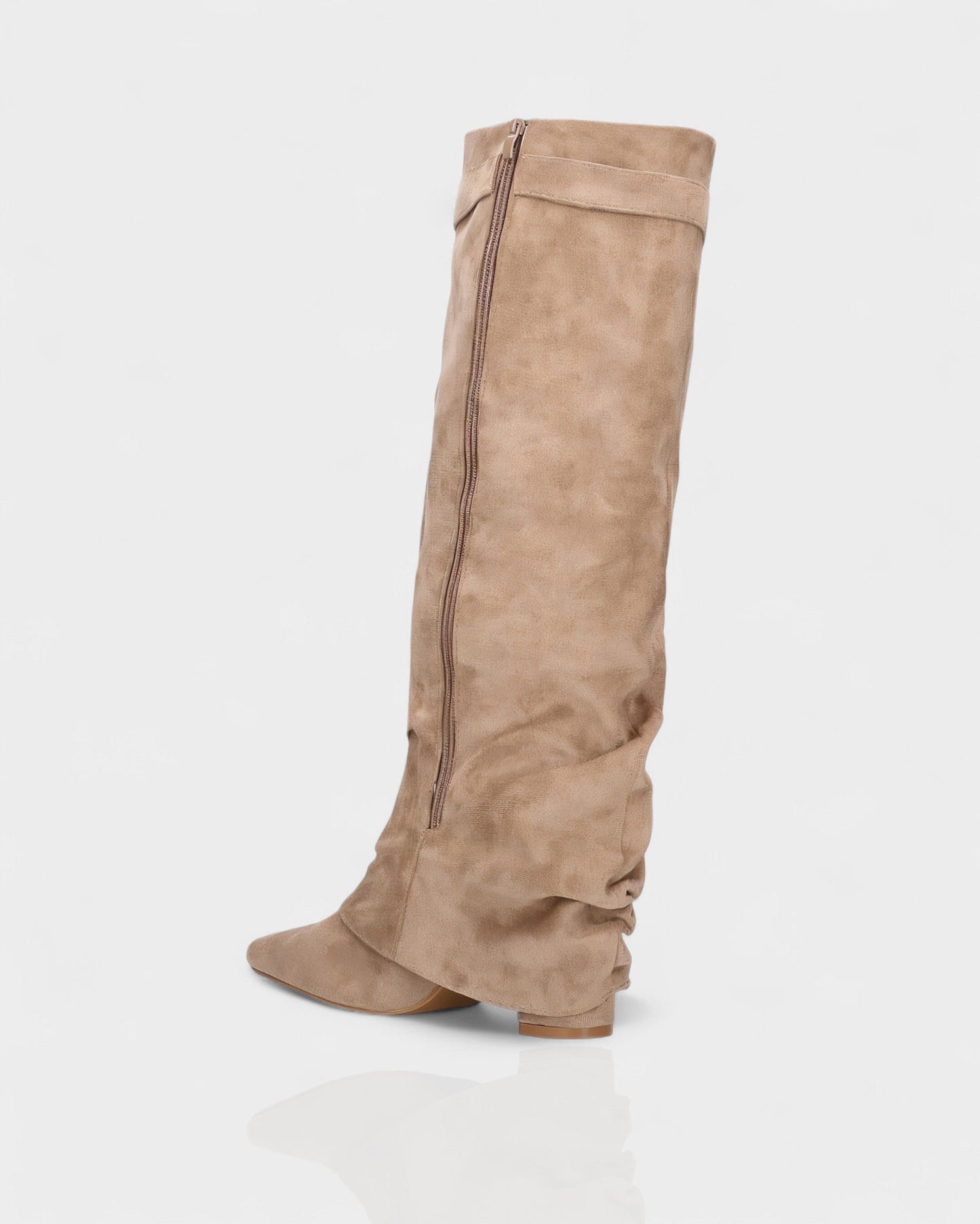 MAISY Slouchy Pointed-Toe Knee-High Boots