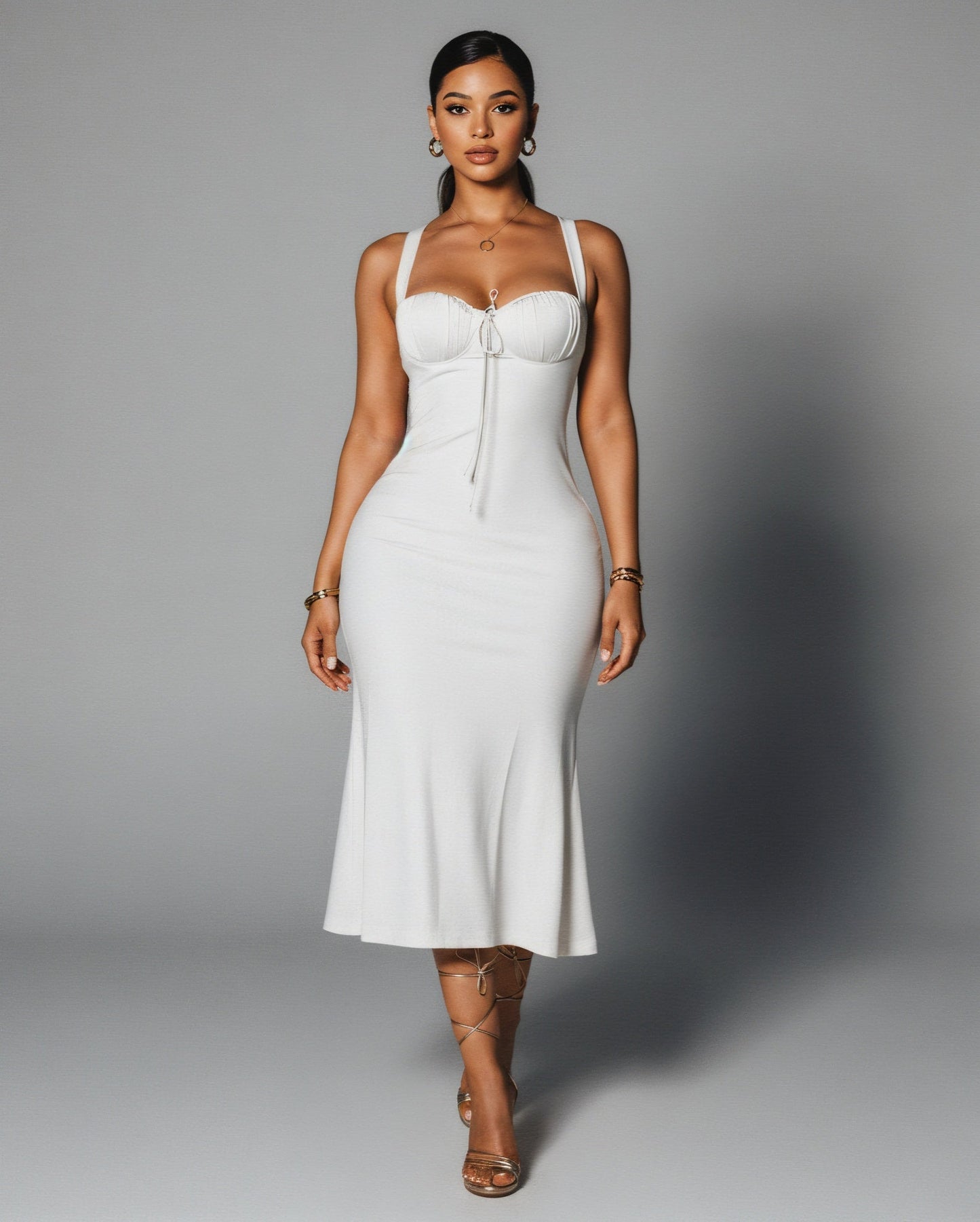 BIANCA Fishtail Slim Midi Dress