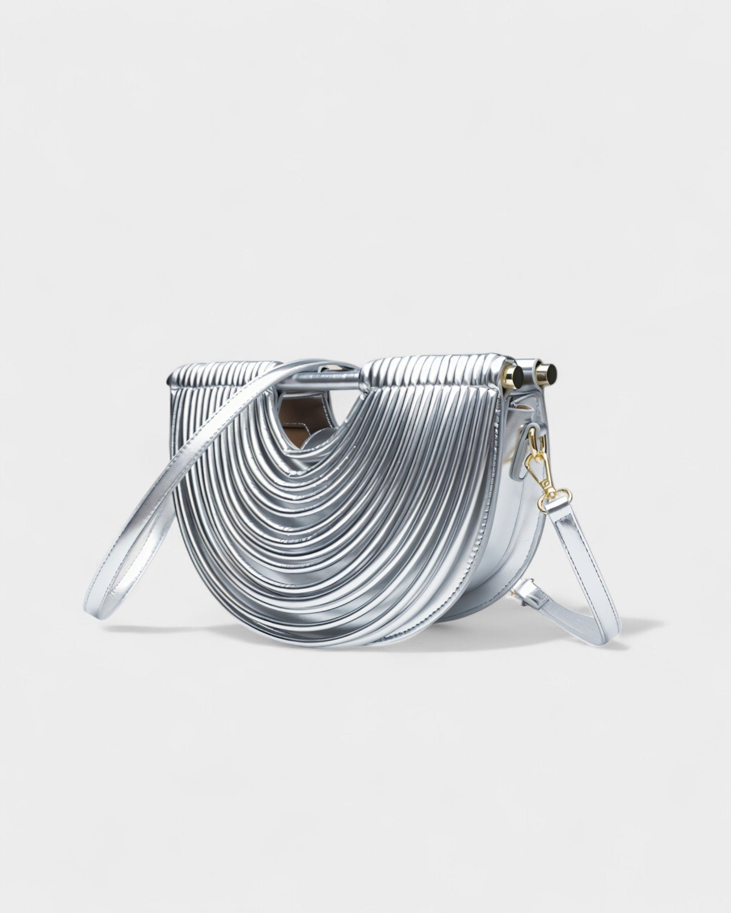 CANYA Textured Half-Moon Crossbody Clutch