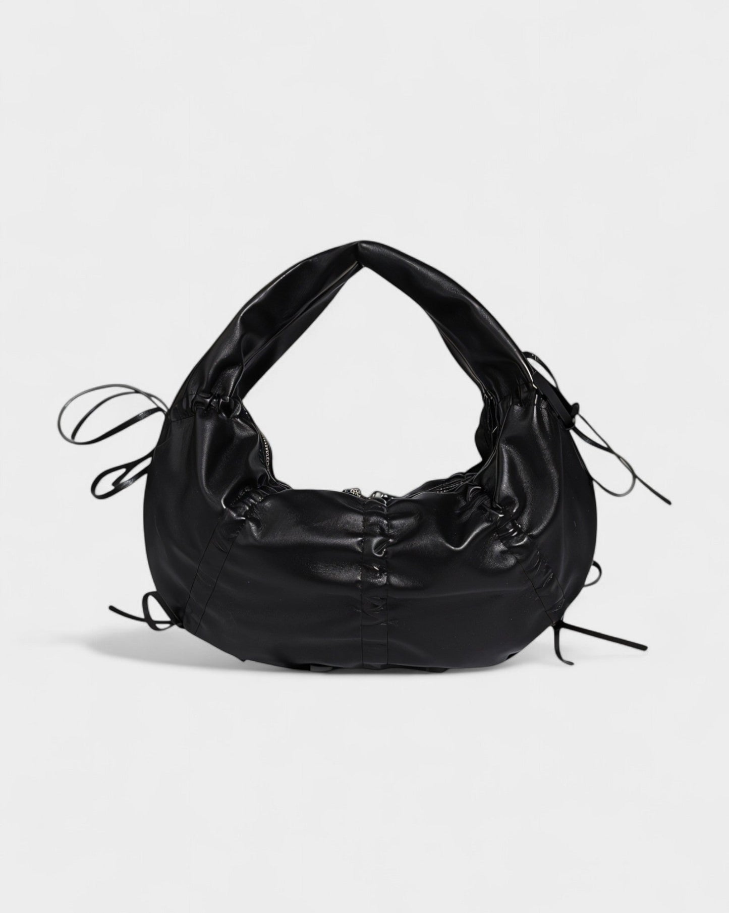 YONA Ruched Bow Shoulder Bag