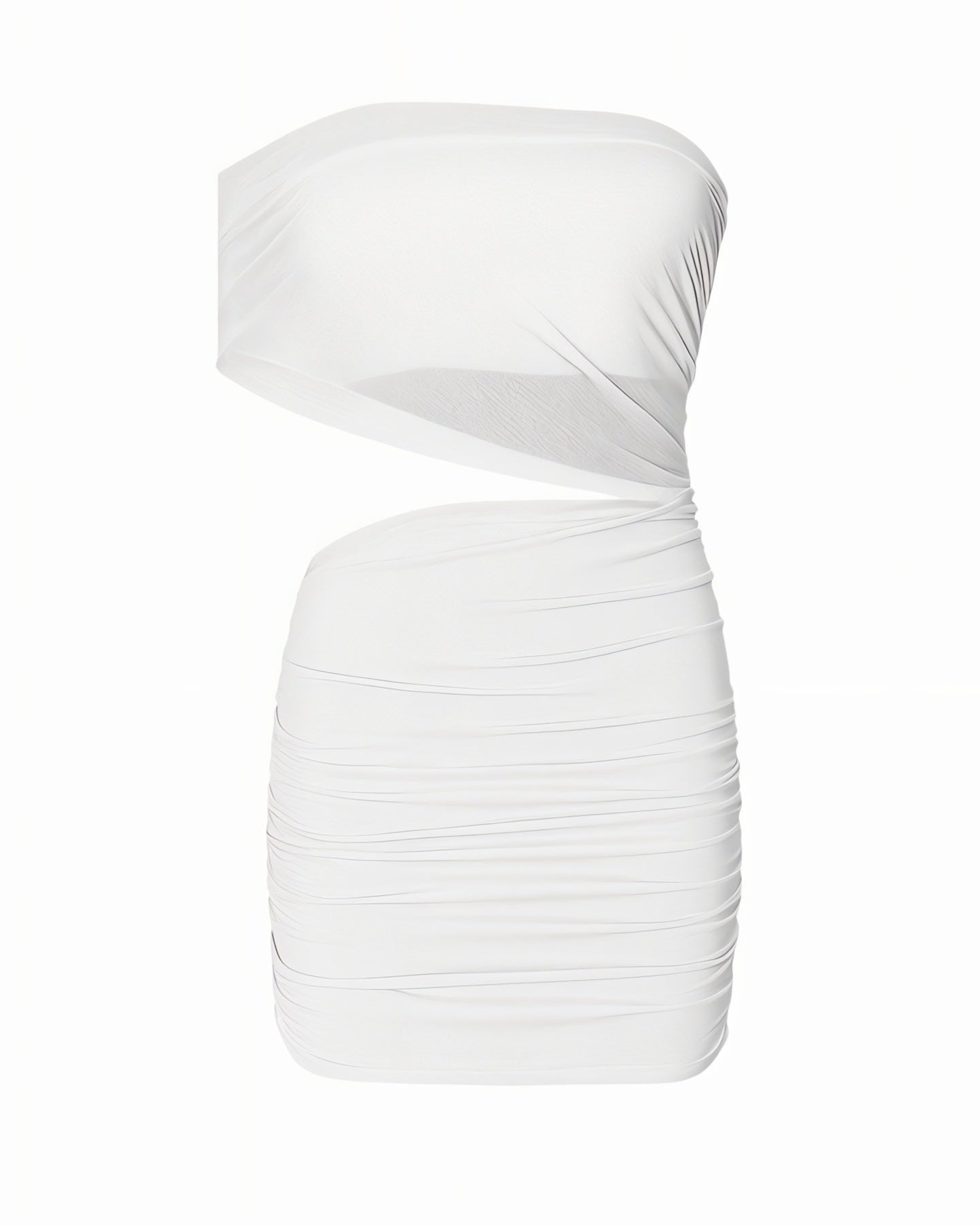 ANGELINA Asymmetric Strapless Mini Dress