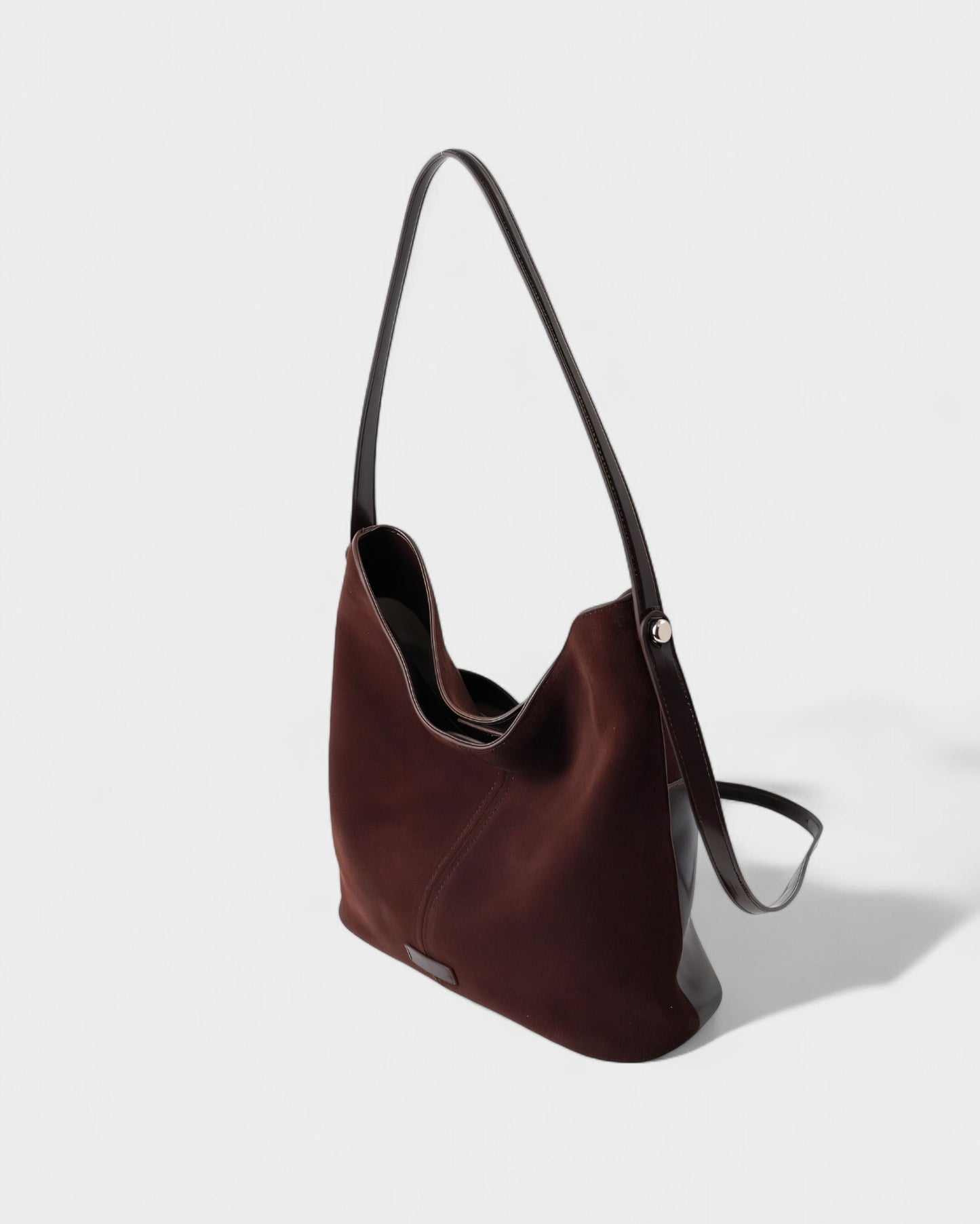 AYLIN Faux Suede Slouch Shoulder Bag