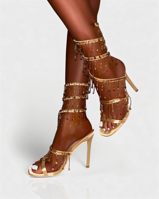 MANDY Tassel Wrap Around Heels
