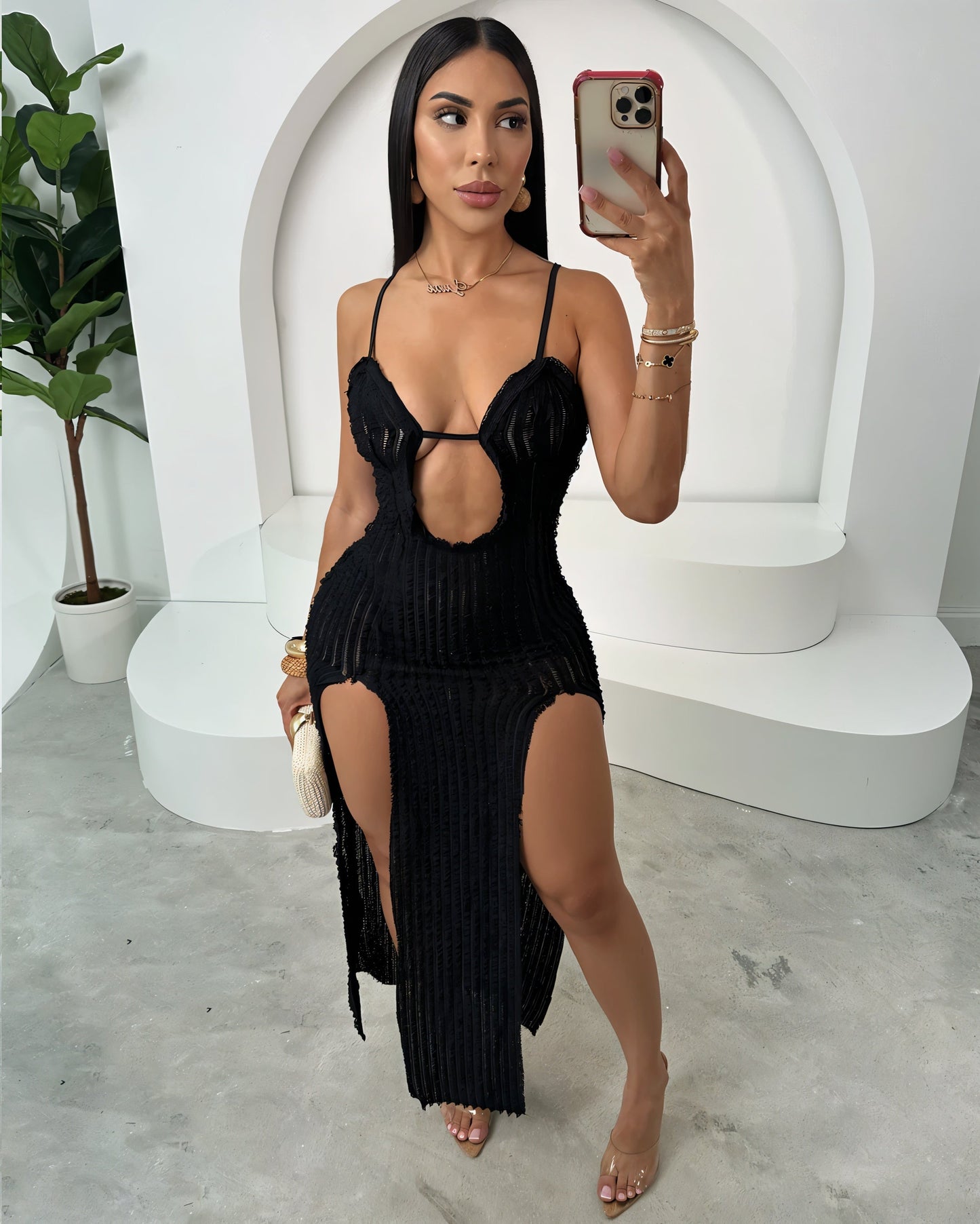 ISLA Slit Maxi Dress