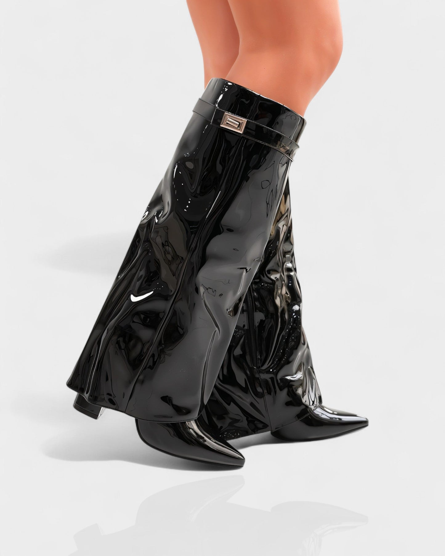 MAISY Straight Pointed-Toe Knee-High Boots