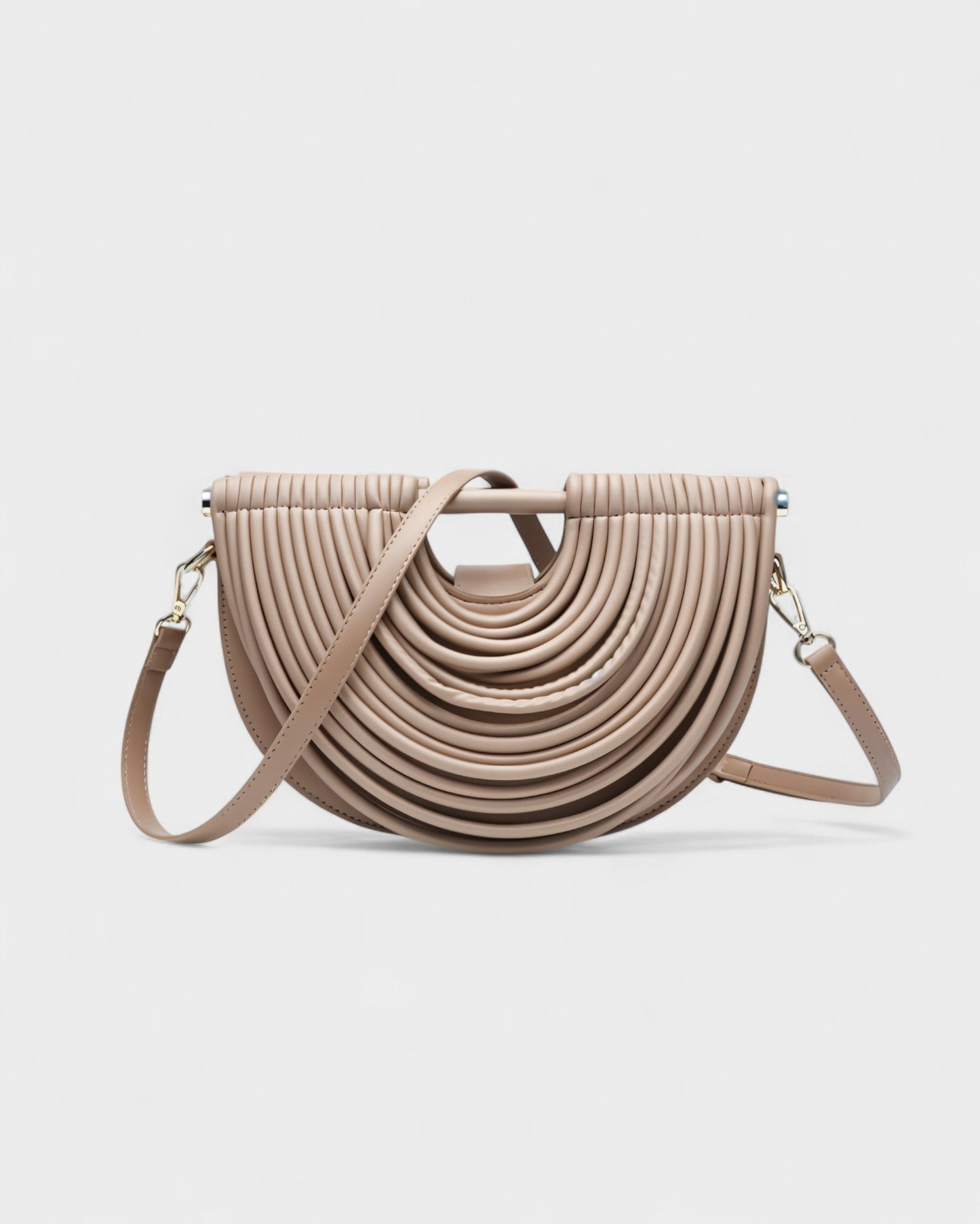 CANYA Textured Half-Moon Crossbody Clutch