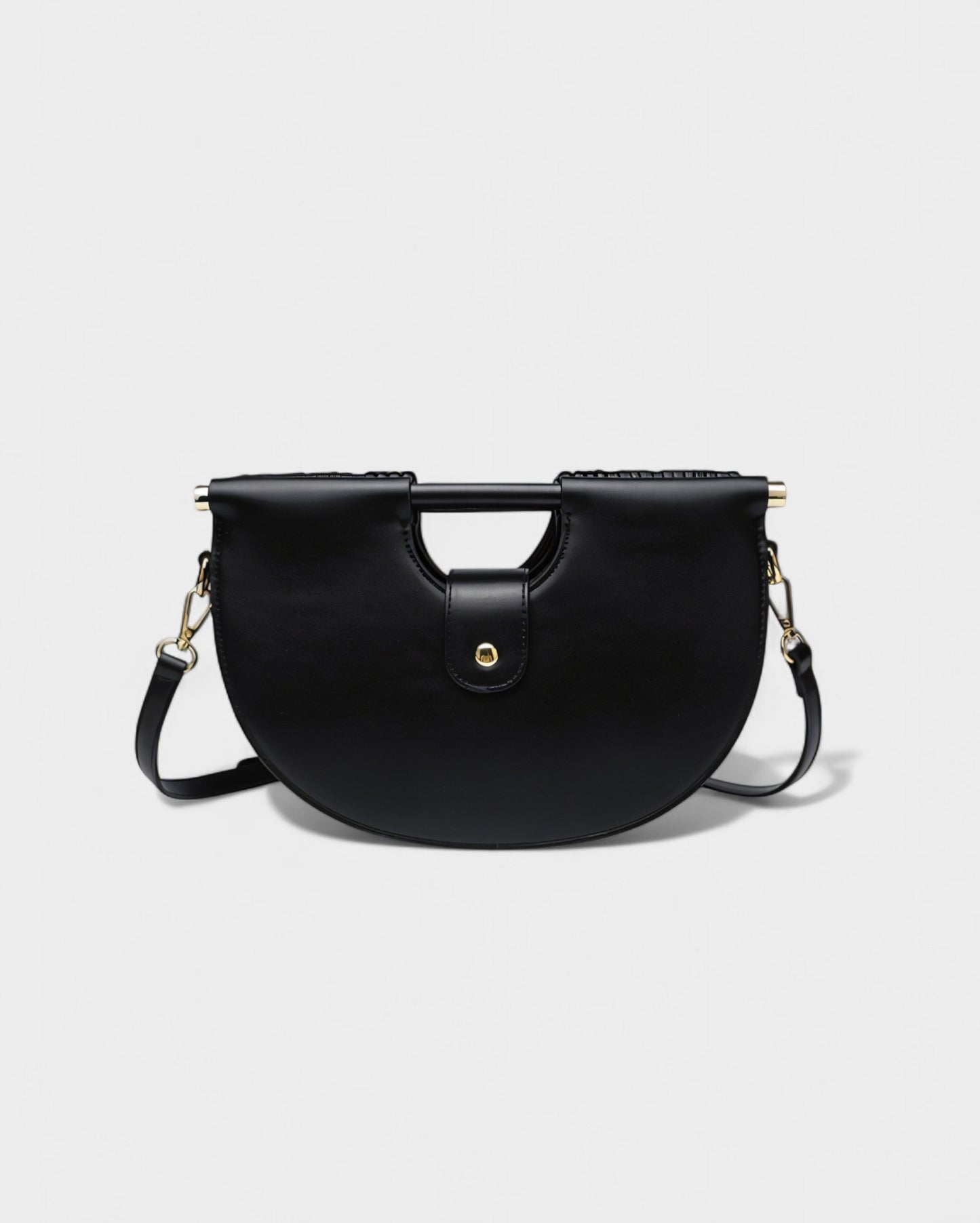 CANYA Textured Half-Moon Crossbody Clutch