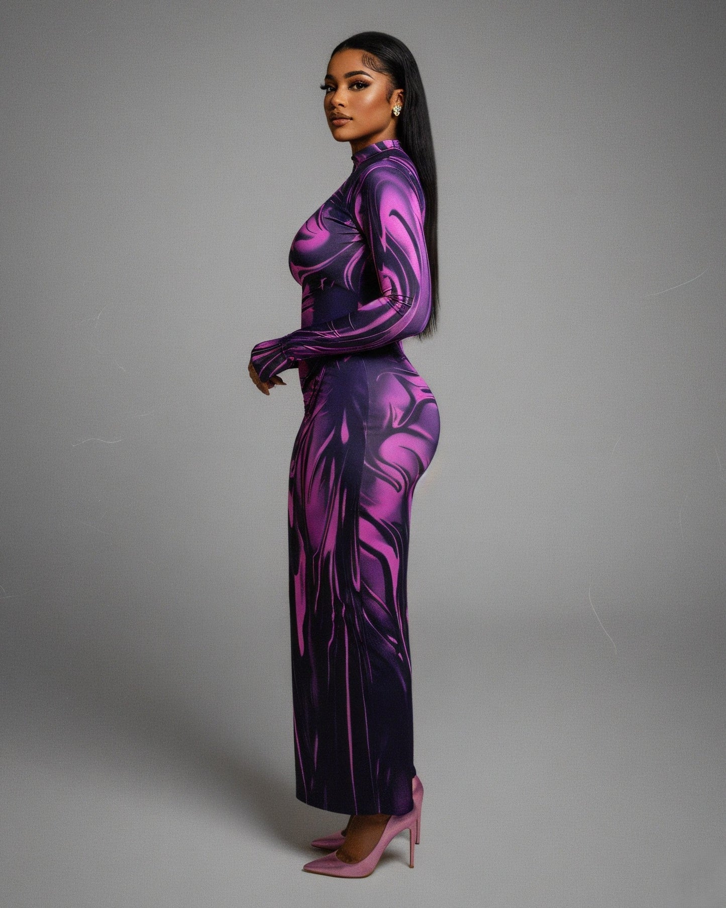 KASSIDY Illusion Maxi Dress