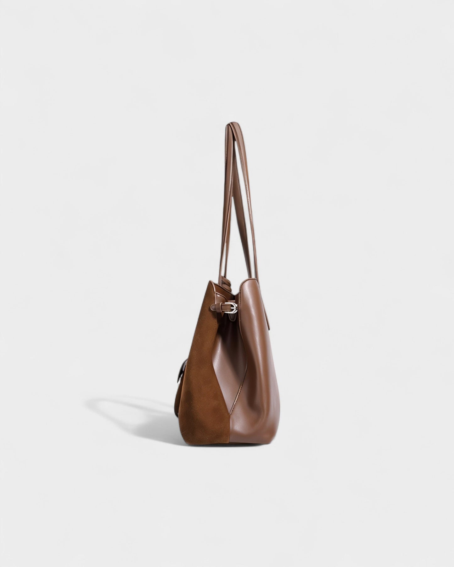 ORLINA Faux Suede Tote with Top Turn-Lock