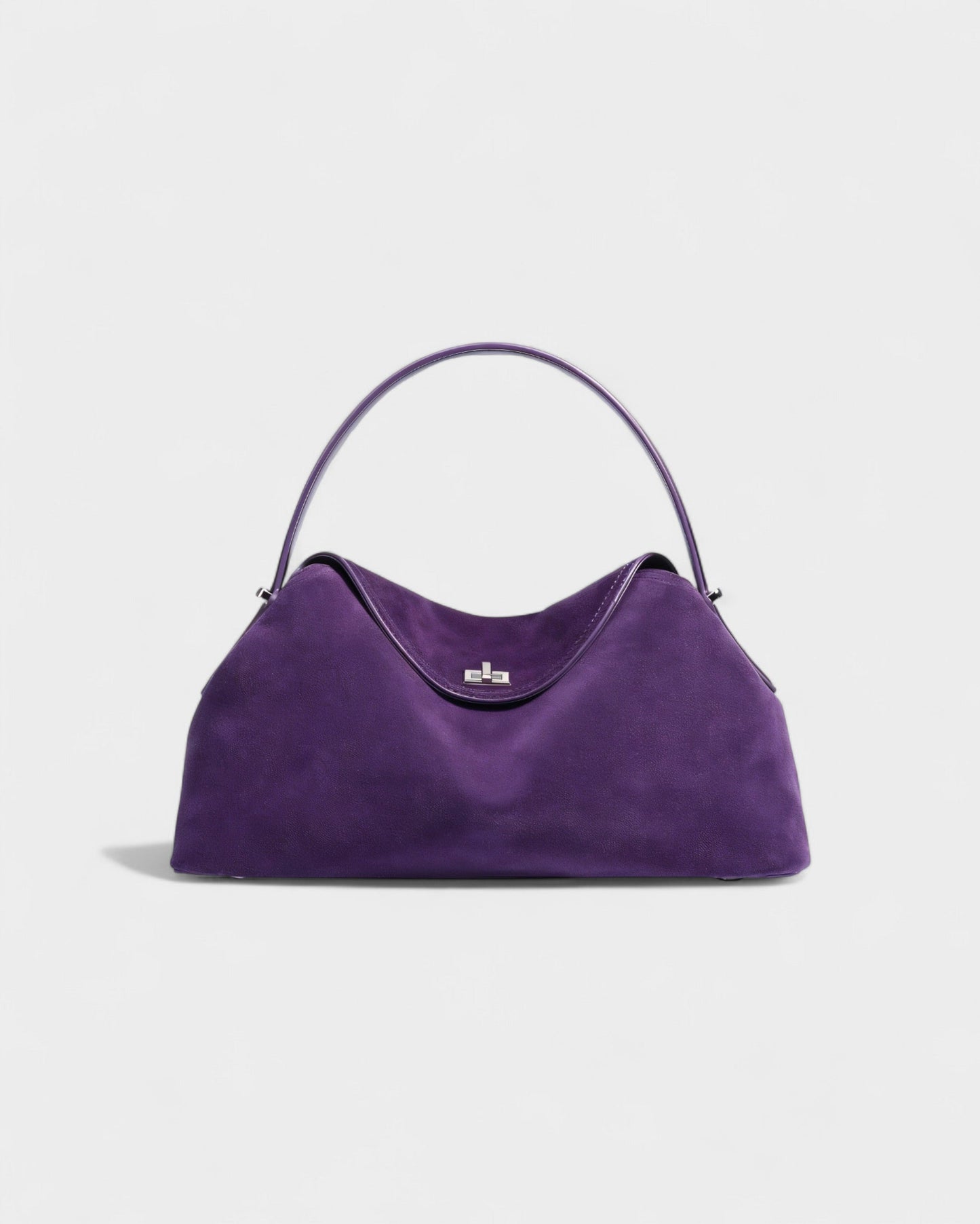 OLGA Structured Faux Suede Handle Bag