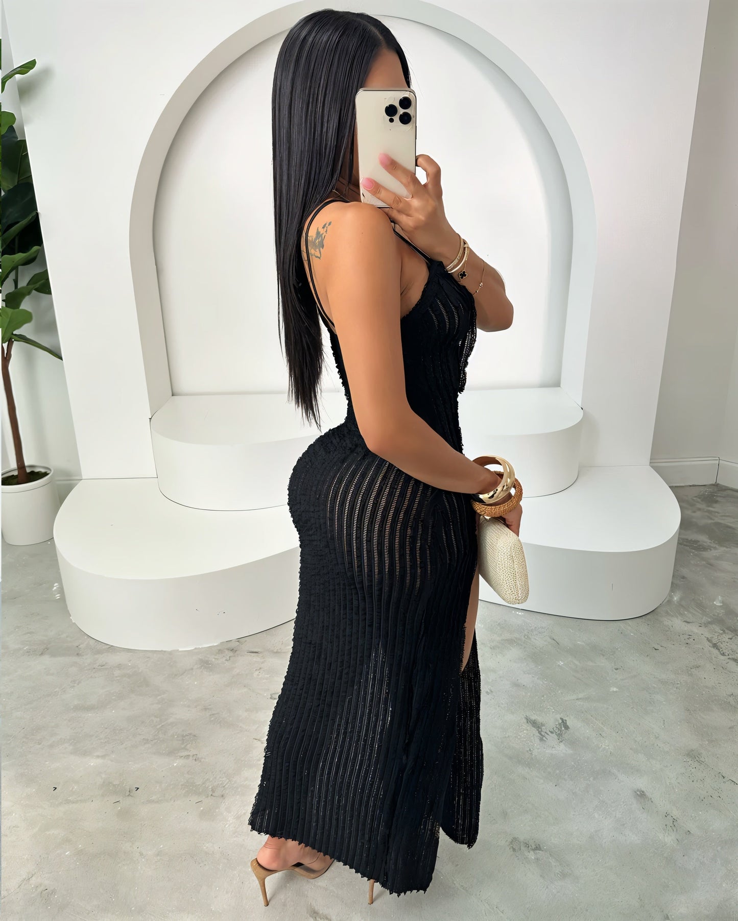 ISLA Slit Maxi Dress