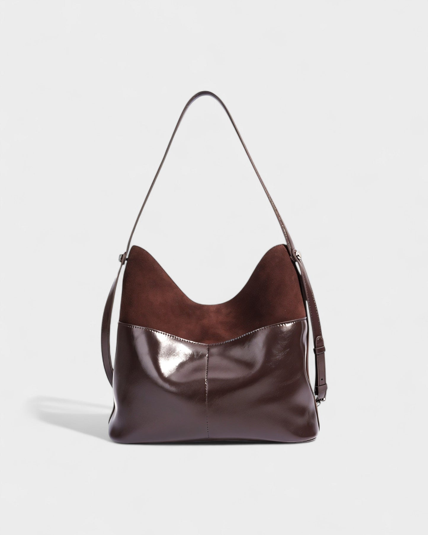 AYLIN Faux Suede Slouch Shoulder Bag