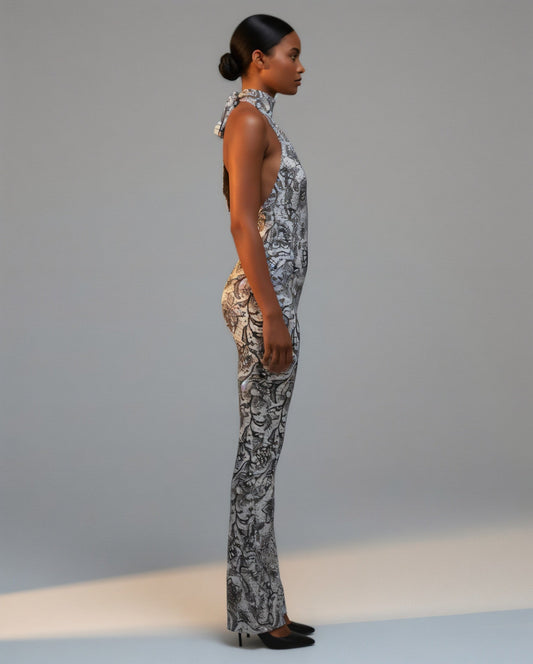 TALA Floral Backless Jumpsuit