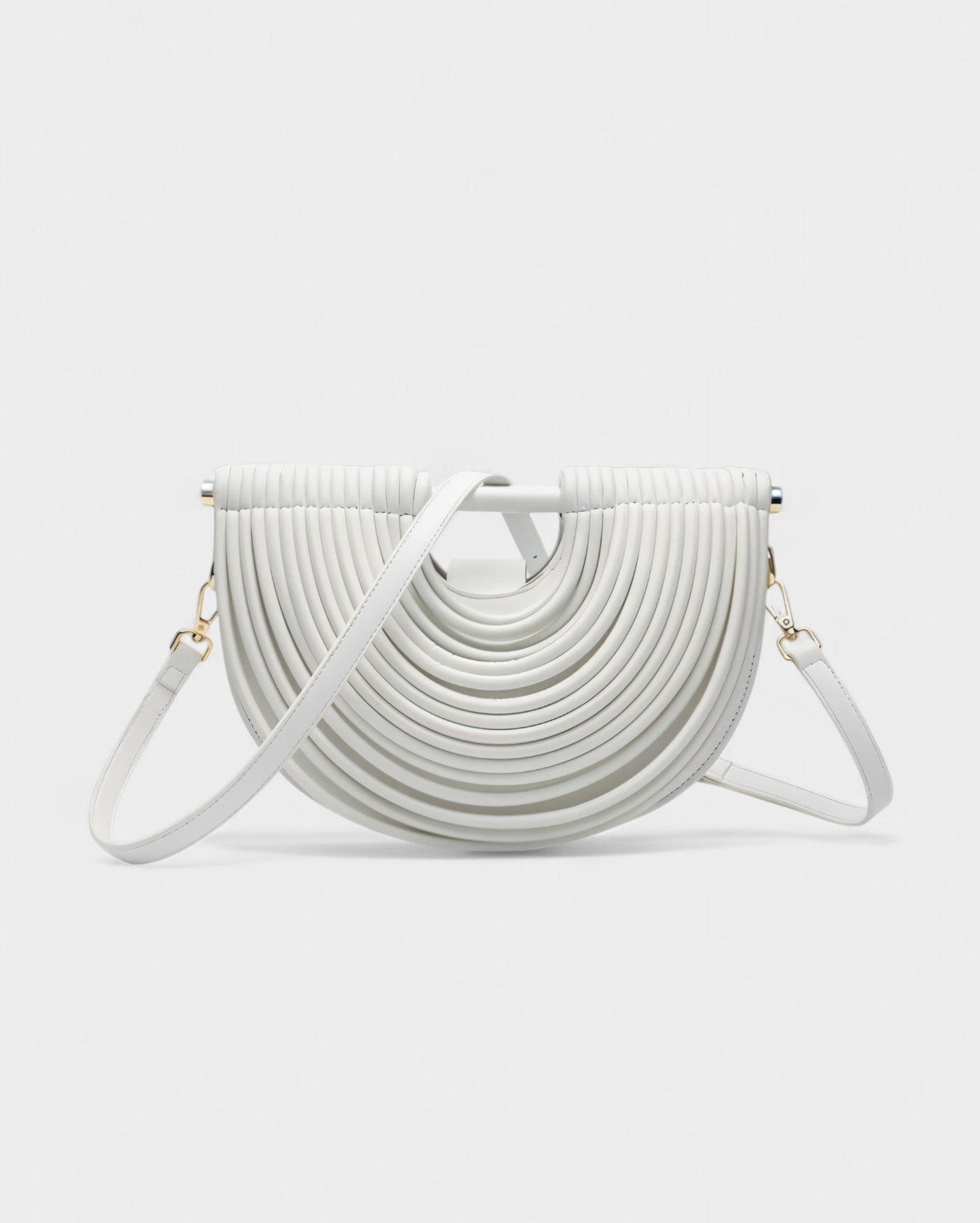 CANYA Textured Half-Moon Crossbody Clutch
