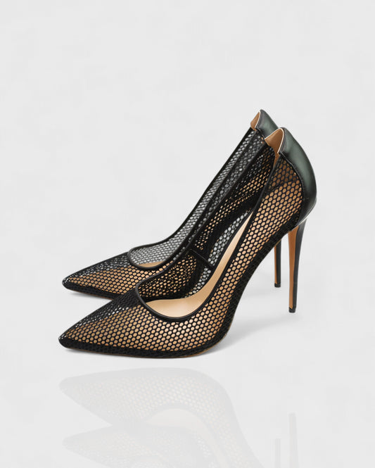 HIYARA Mesh Net Stiletto Heels