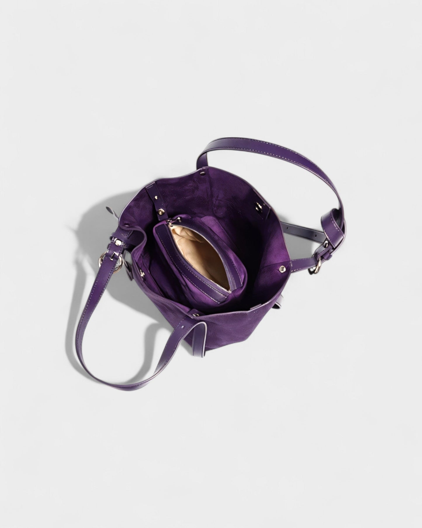 THESSA Faux Suede Shoulder Bag