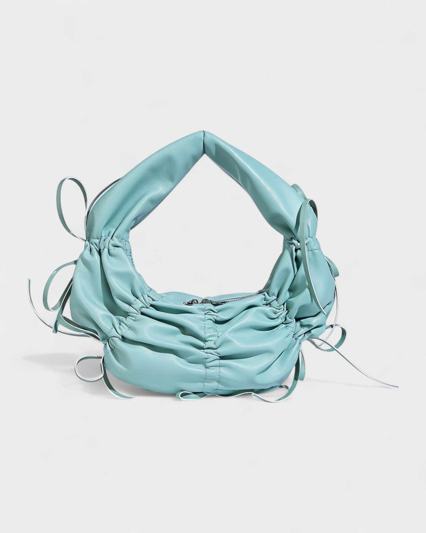 YONA Ruched Bow Shoulder Bag