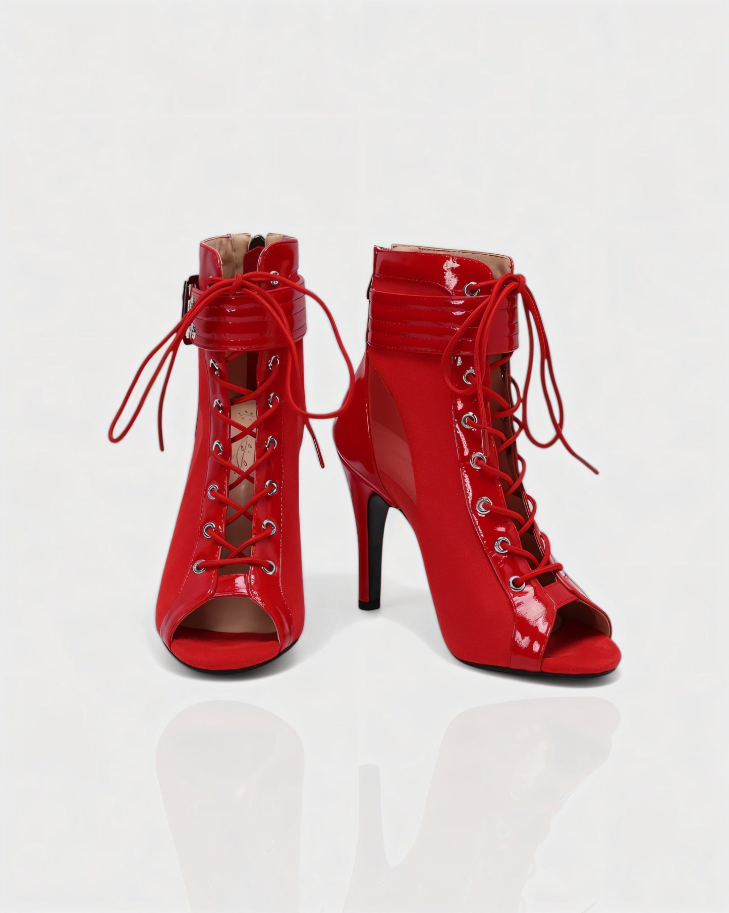 ELINDA Short Lace-up Stiletto Boots