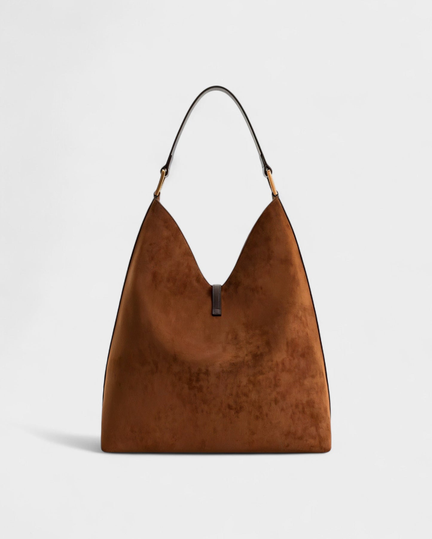 KALIYA Faux Suede Hobo Shoulder Bag