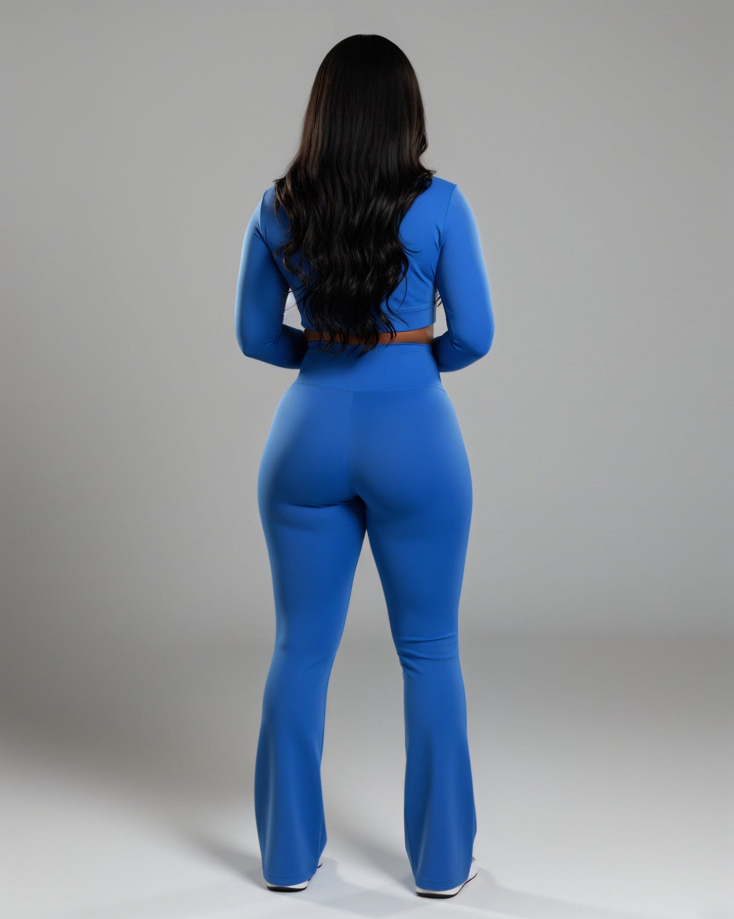 MARJORIE 3-Piece Zip Up Top & Flare Pants Set