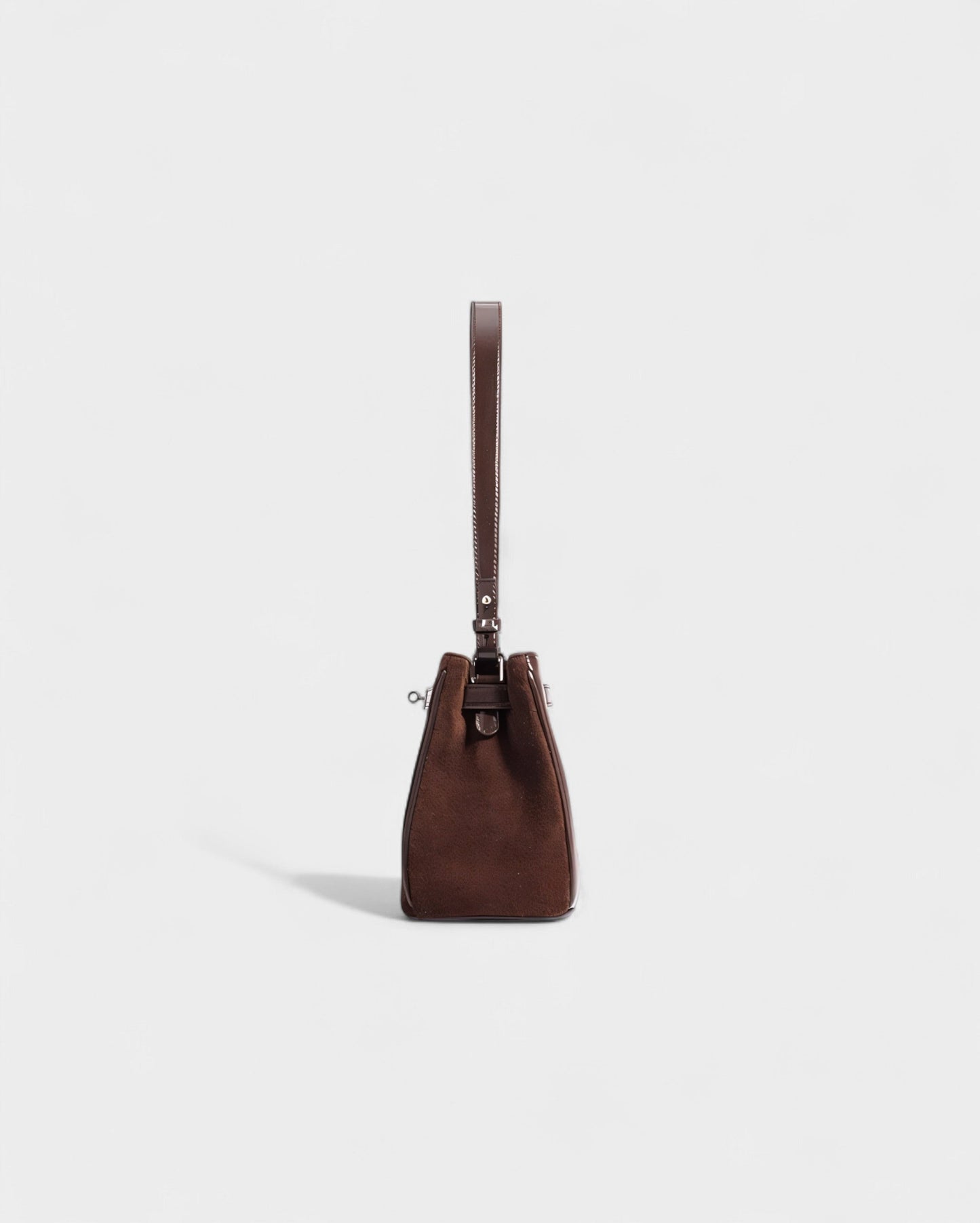 NINYA Faux Suede & Leather Handbag