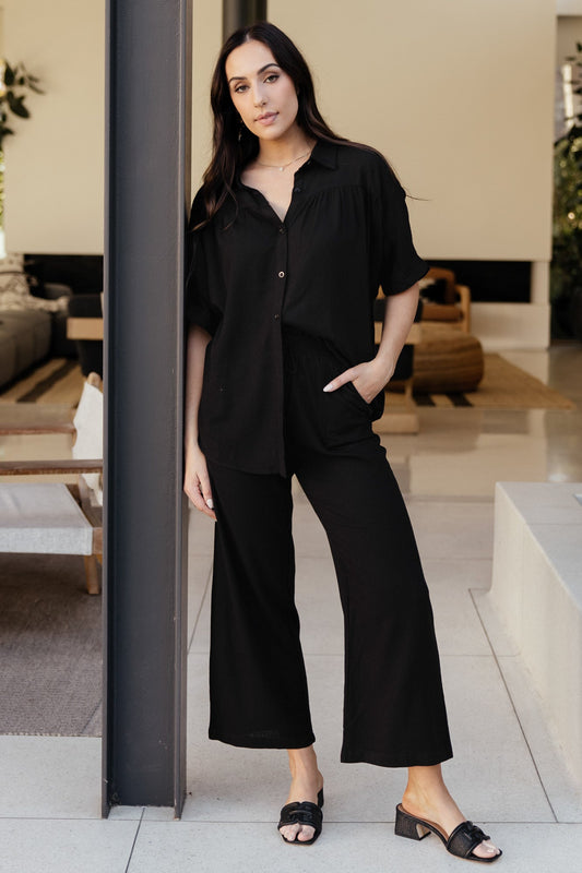 Romy Button Top | Black