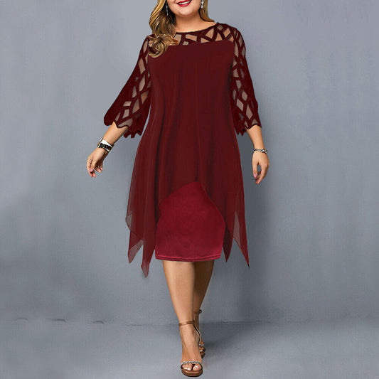 Isabella – Elegant Midi Dress in Plus Size - Samberule