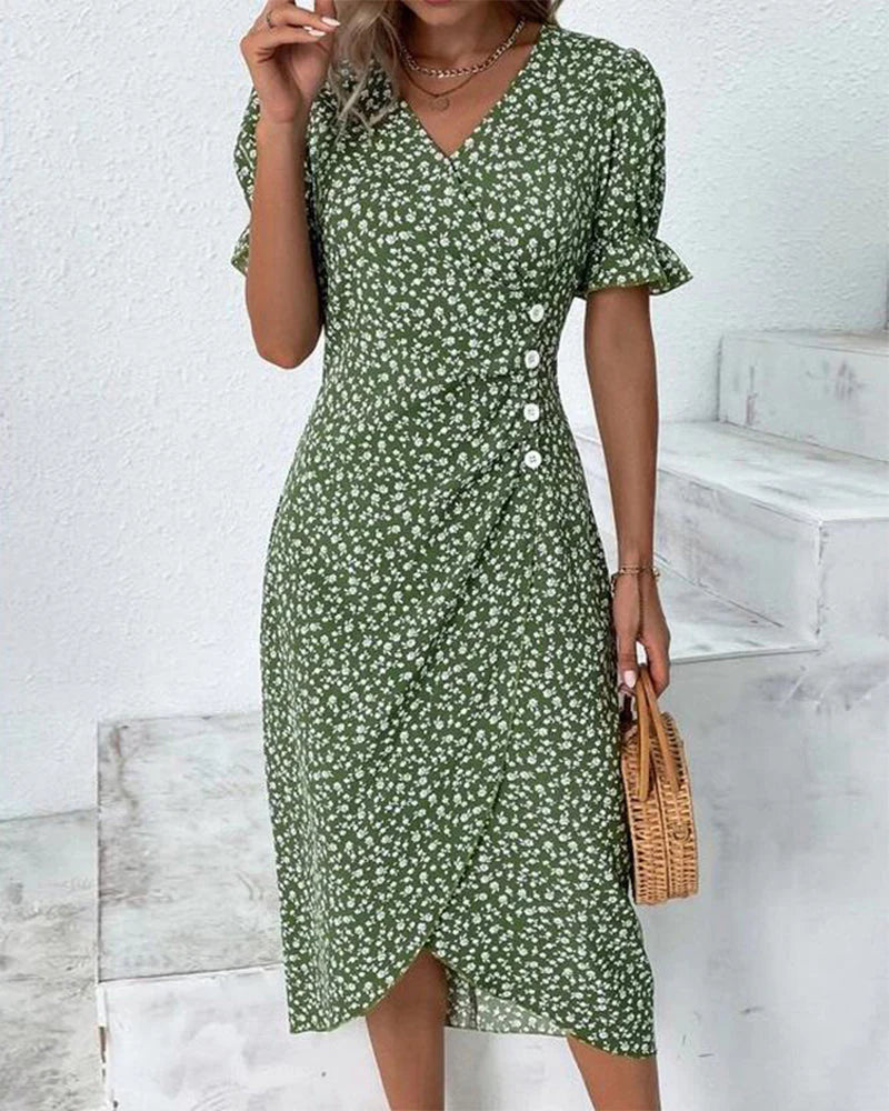 Evelyn - Wrap Midi Dress - Samberule