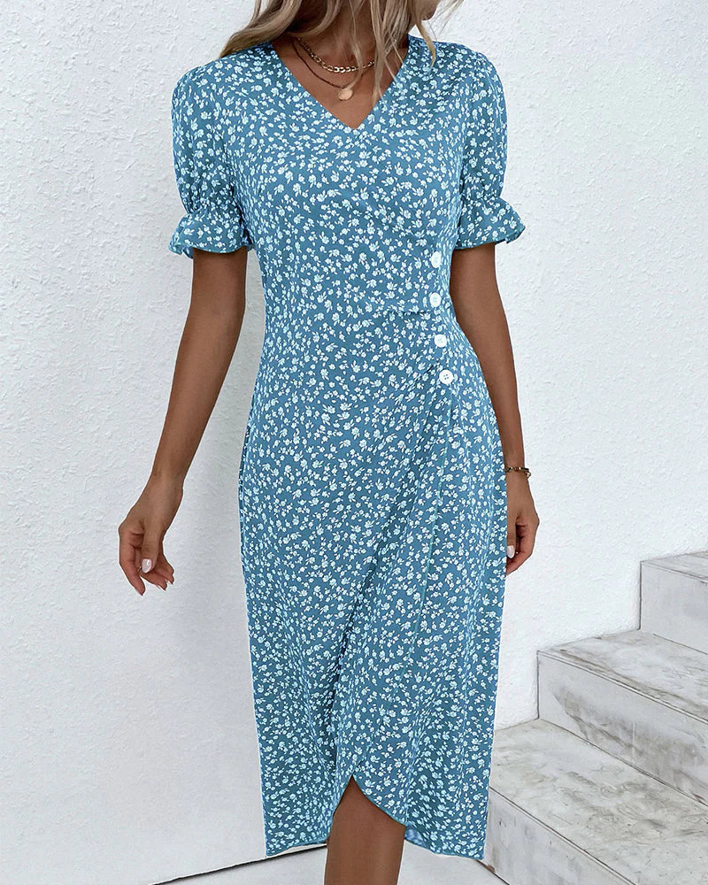 Evelyn - Wrap Midi Dress - Samberule