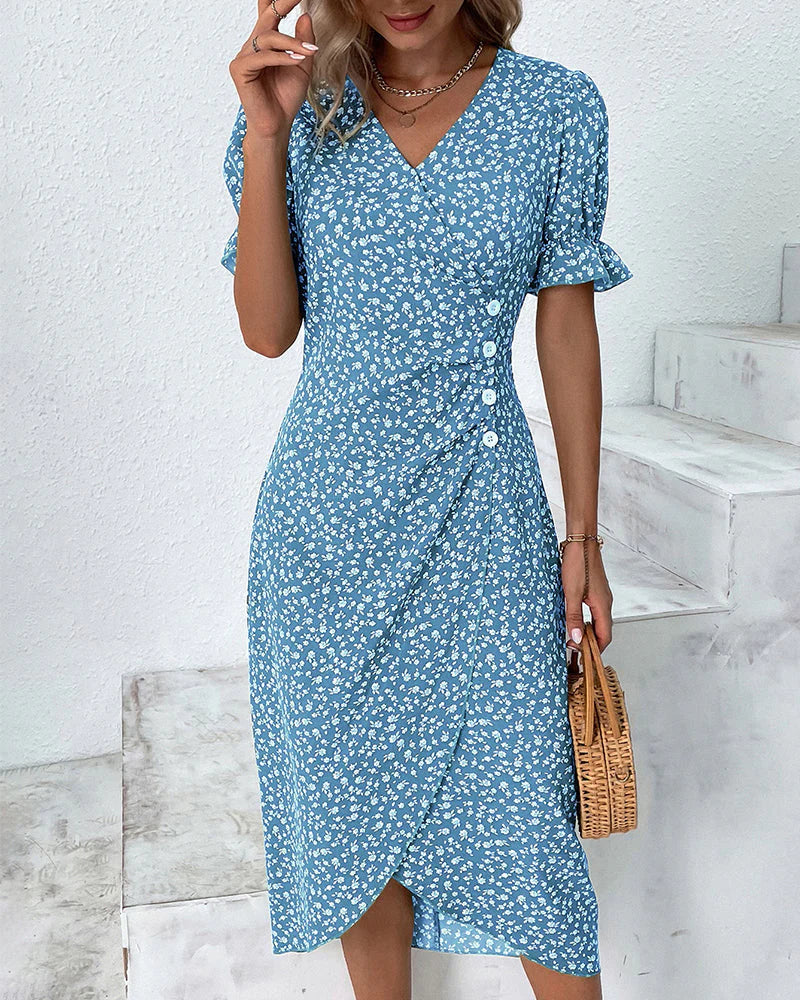 Evelyn - Wrap Midi Dress - Samberule