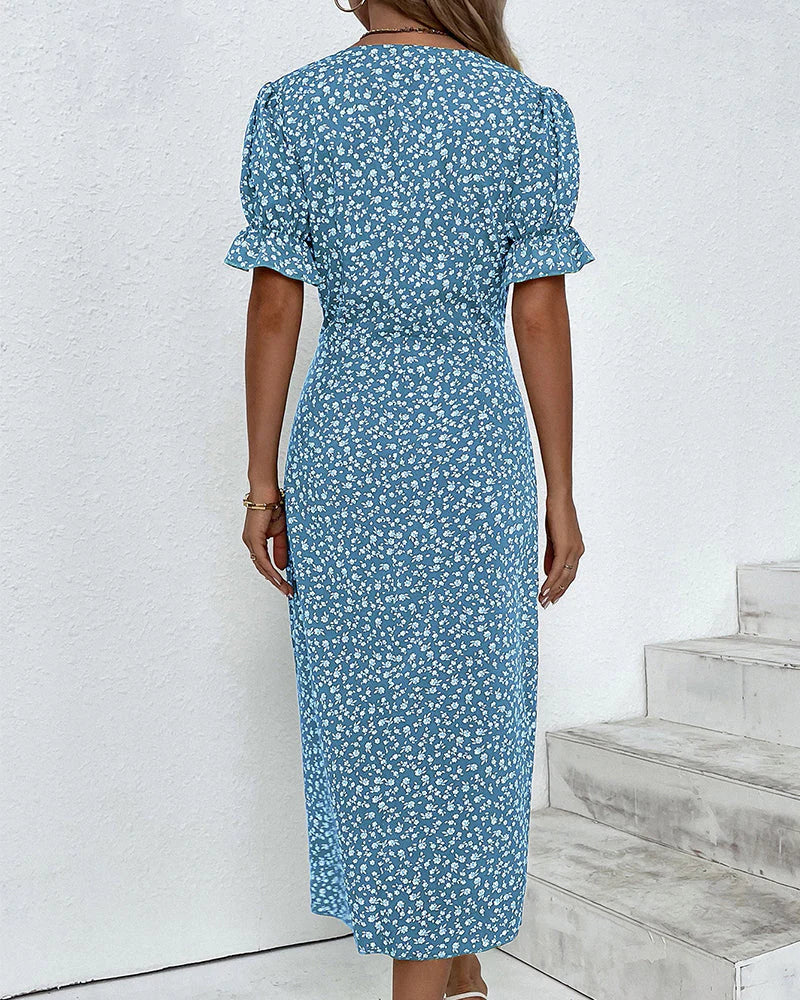 Evelyn - Wrap Midi Dress - Samberule