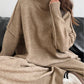 High-neck casual loose thick knit sweater set
